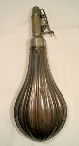 Click to enlarge a very large adjustable copper powder flask