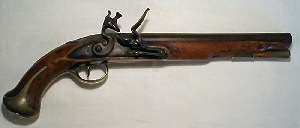 Click to enlarge a very fine Heavy Dragoon flintlock pistol by Abbey.